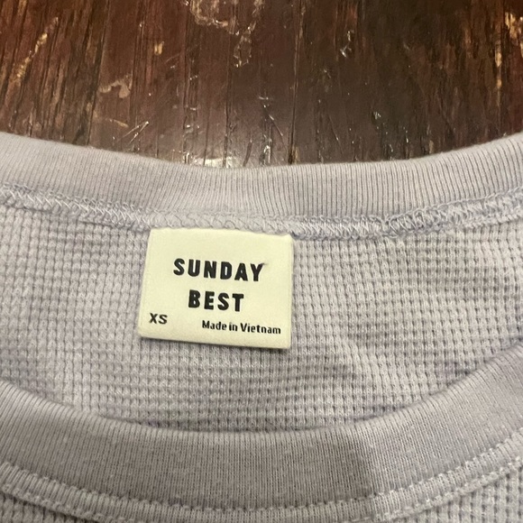 Sunday Best Lilac cropped Waffle Knit long sleeve - Picture 5 of 7